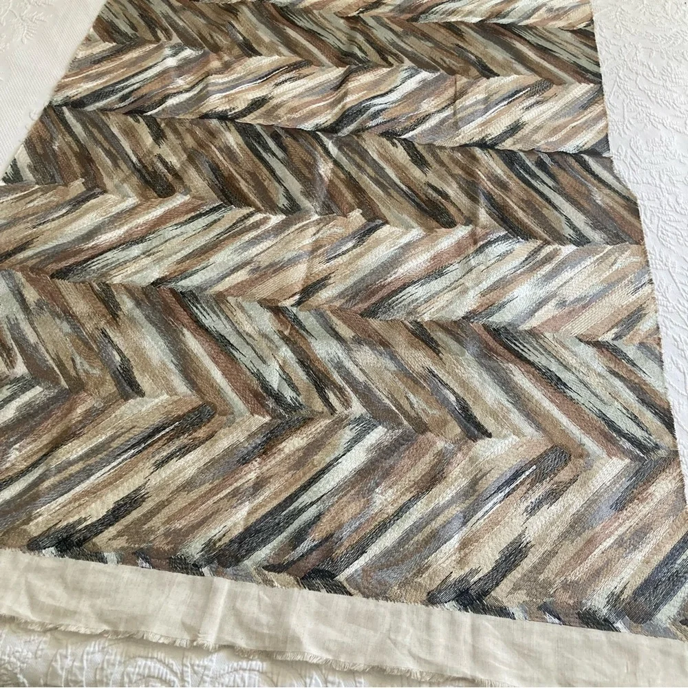 Petroutchka fabric by Casamance luxury upholstery remnant 30”x 55” linen cotton